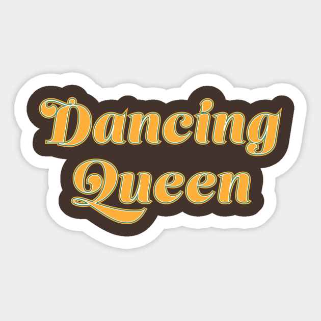 Dancing Queen Vintage Vibes Sticker by Gregorous Design